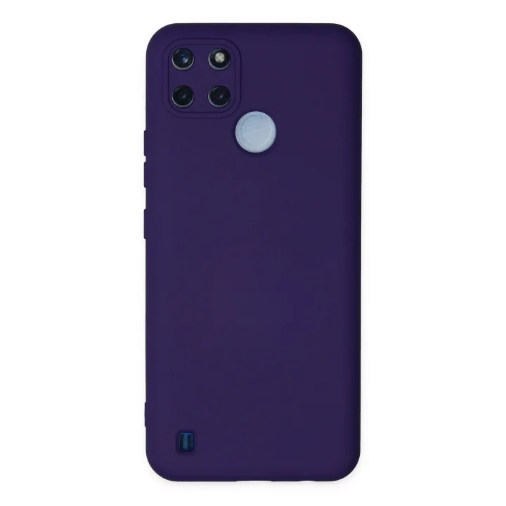 Mey İthalat®  Realme C25Y Kılıf Nano içi Kadife Silikon - Mor