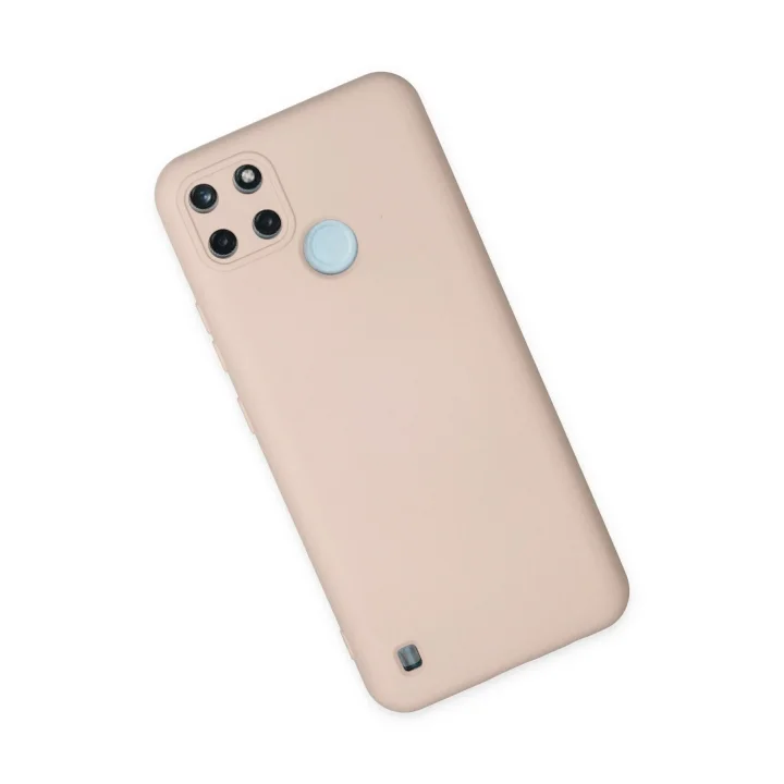 Mey İthalat®  Realme C25Y Kılıf Nano içi Kadife Silikon - Pudra
