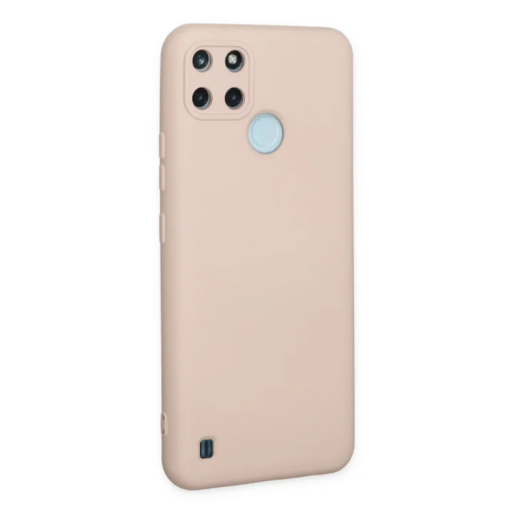 Mey İthalat®  Realme C25Y Kılıf Nano içi Kadife Silikon - Pudra
