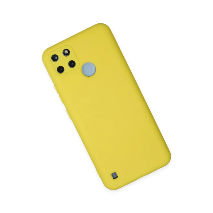Mey İthalat®  Realme C25Y Kılıf Nano içi Kadife Silikon - Sarı