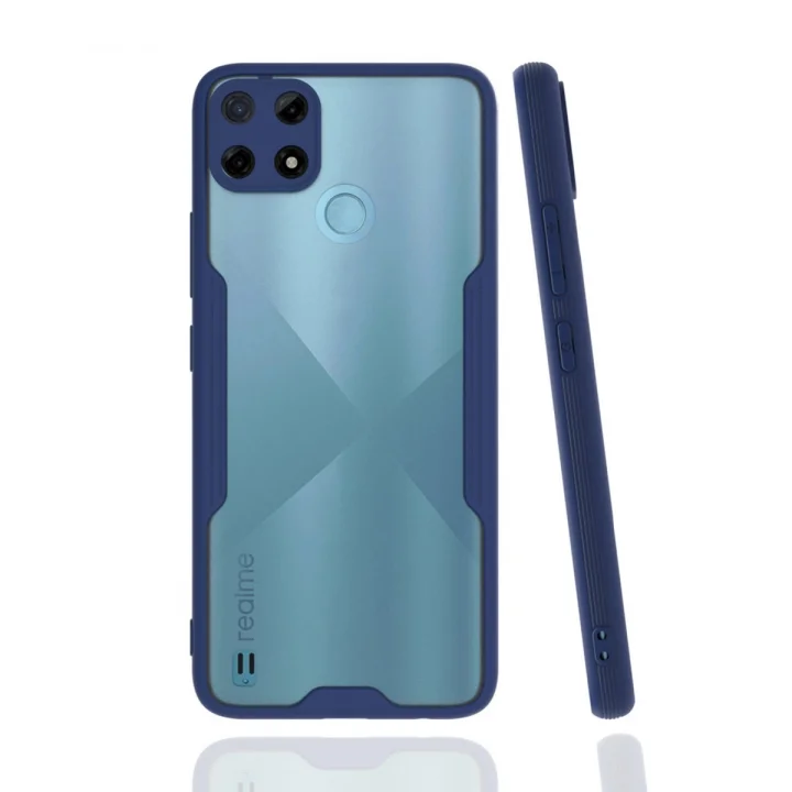 Mey İthalat®  Realme C25Y Kılıf Platin Silikon - Lacivert