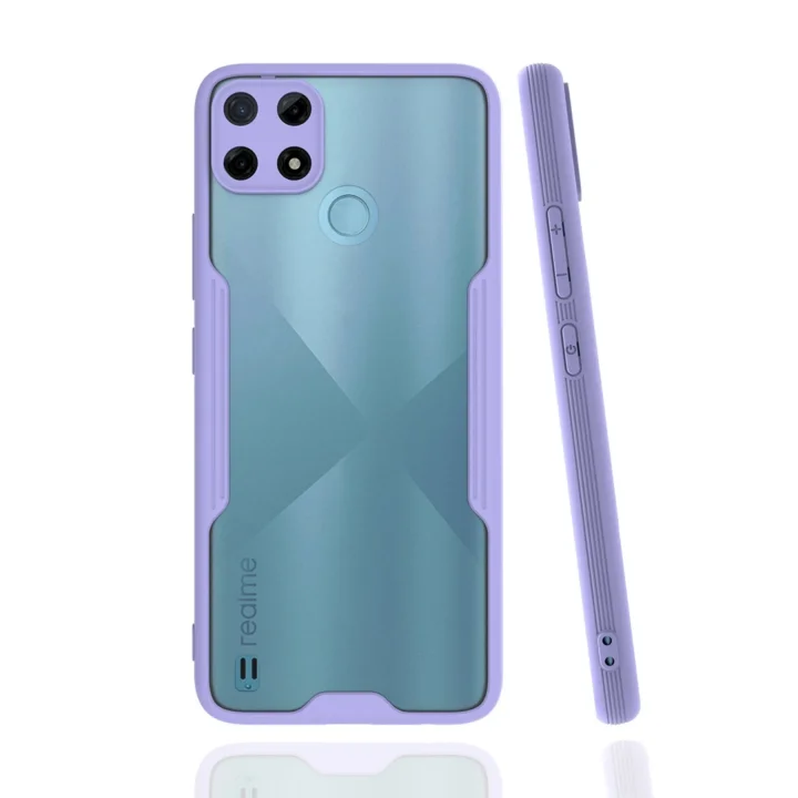 Mey İthalat®  Realme C25Y Kılıf Platin Silikon - Lila