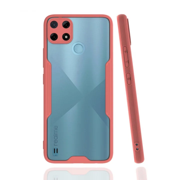 Mey İthalat®  Realme C25Y Kılıf Platin Silikon - Pembe