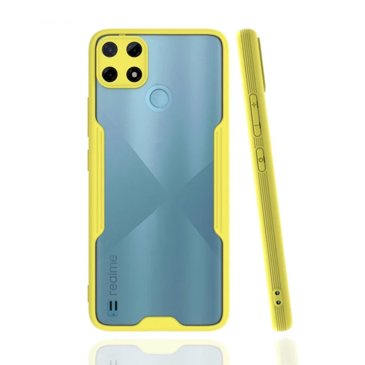 Mey İthalat®  Realme C25Y Kılıf Platin Silikon - Sarı