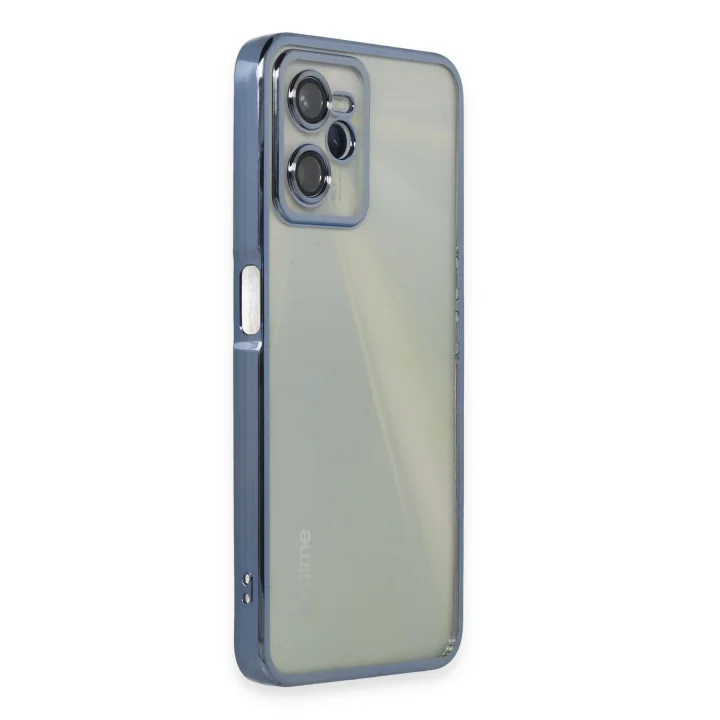 Mey İthalat®  Realme C35 Kılıf  Lensli Silikon - Açık Mavi