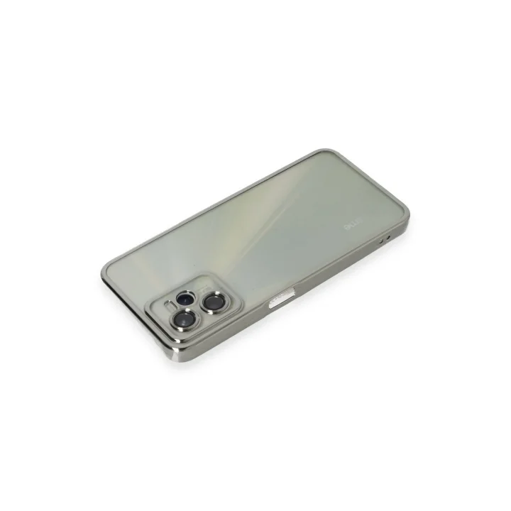 Mey İthalat®  Realme C35 Kılıf  Lensli Silikon - Gümüş