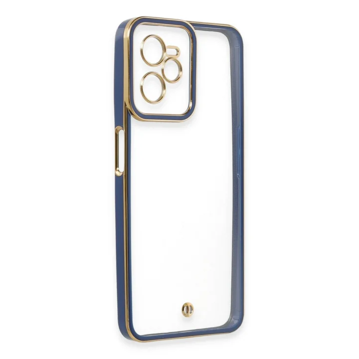 Mey İthalat®  Realme C35 Kılıf Liva Lens Silikon - Mavi