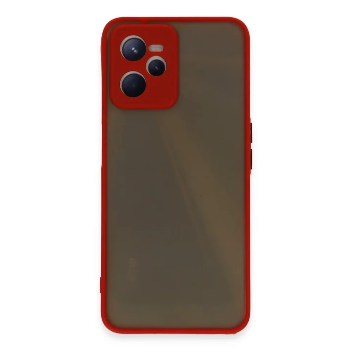 Mey İthalat®  Realme C35 Kılıf Montreal Silikon Kapak - Kırmızı