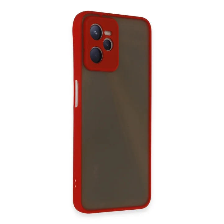 Mey İthalat®  Realme C35 Kılıf Montreal Silikon Kapak - Kırmızı