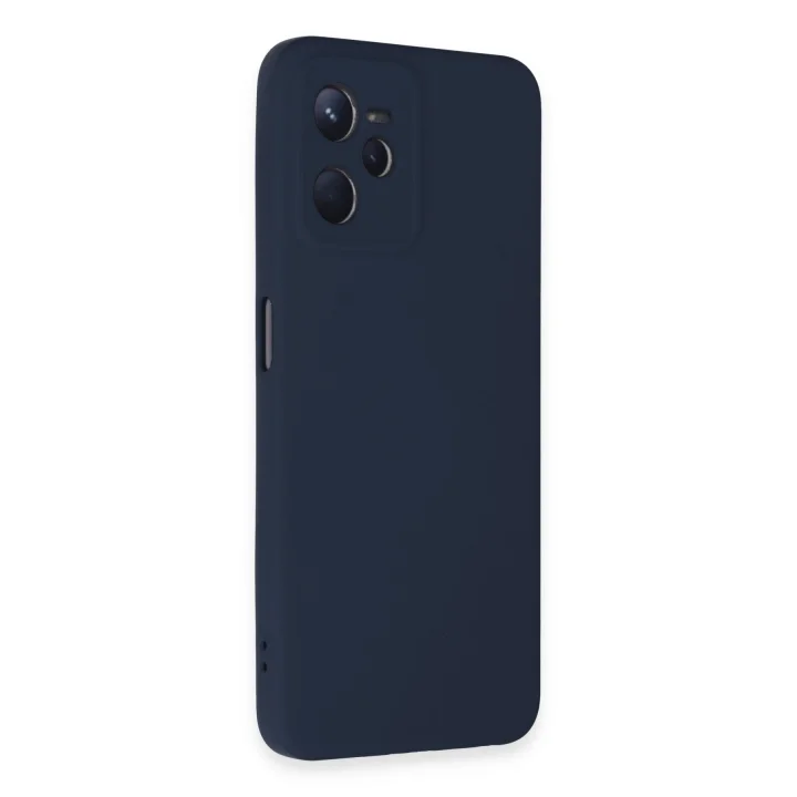 Mey İthalat®  Realme C35 Kılıf Nano içi Kadife Silikon - Lacivert