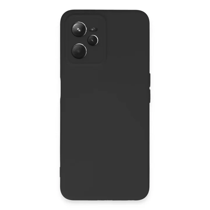 Mey İthalat®  Realme C35 Kılıf Nano içi Kadife Silikon - Siyah