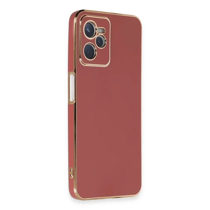 Mey İthalat®  Realme C35 Kılıf Volet Silikon - Kırmızı