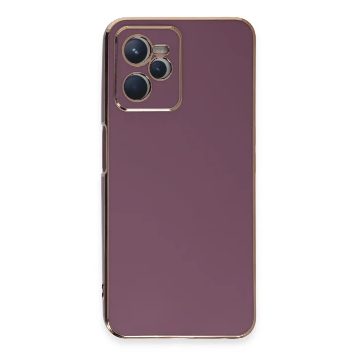 Mey İthalat®  Realme C35 Kılıf Volet Silikon - Mor