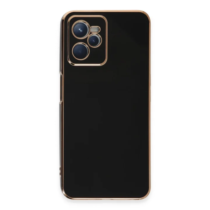 Mey İthalat®  Realme C35 Kılıf Volet Silikon - Siyah