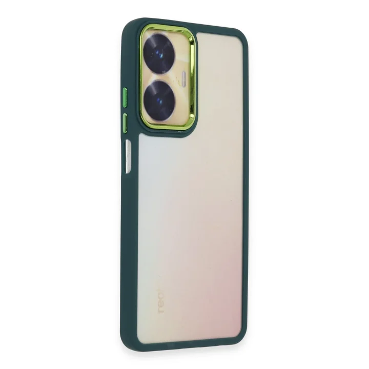 Mey İthalat®  Realme C55 Kılıf Dora Kapak - Haki Yeşil