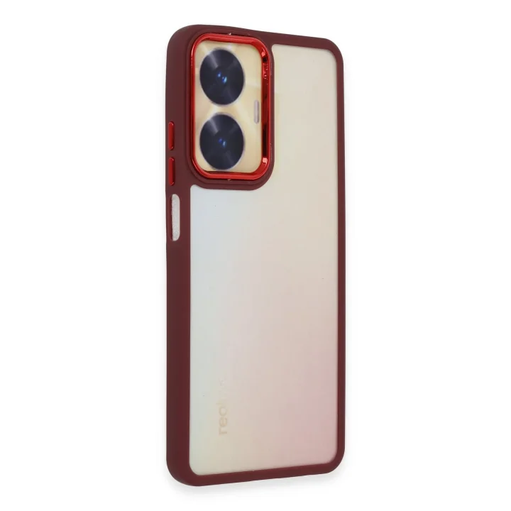 Mey İthalat®  Realme C55 Kılıf Dora Kapak - Kırmızı