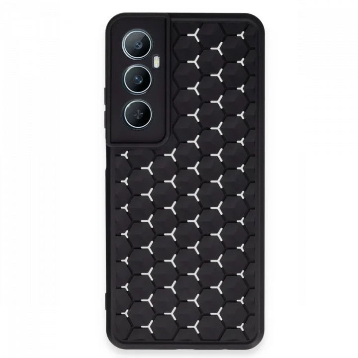 Mey İthalat®  Realme C65 Kılıf Petek Silikon Kapak - Siyah
