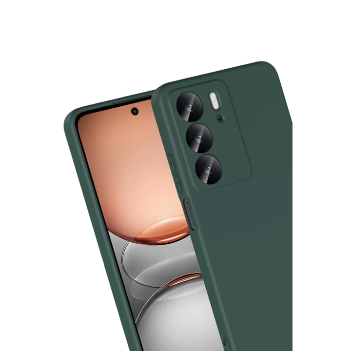 Mey İthalat®  Realme C75 4G First Silikon - Koyu Yeşil