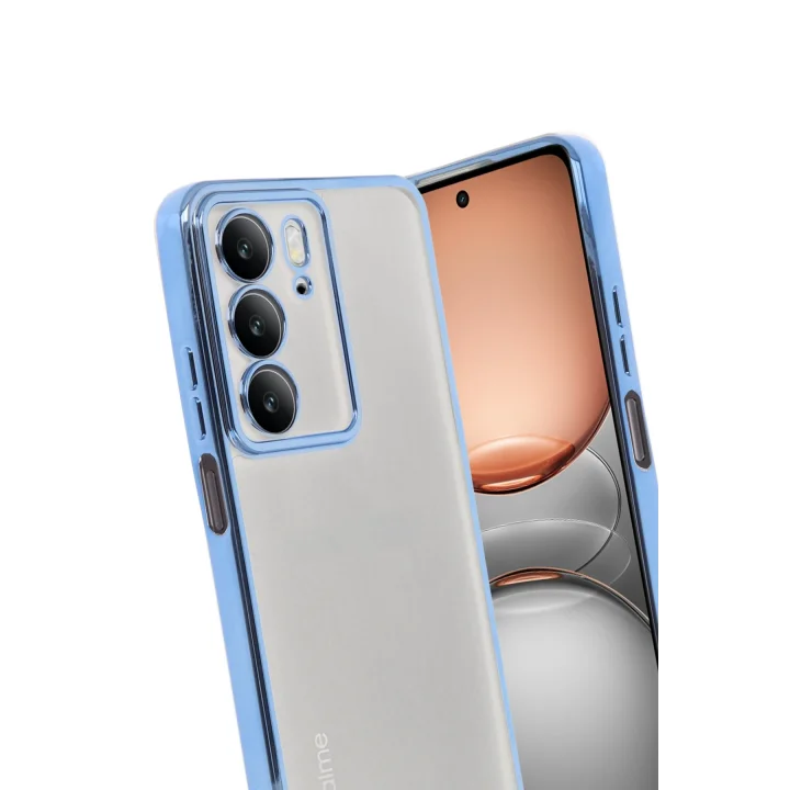 Mey İthalat®  Realme C75 4G Kılıf  Lensli Silikon - Açık Mavi