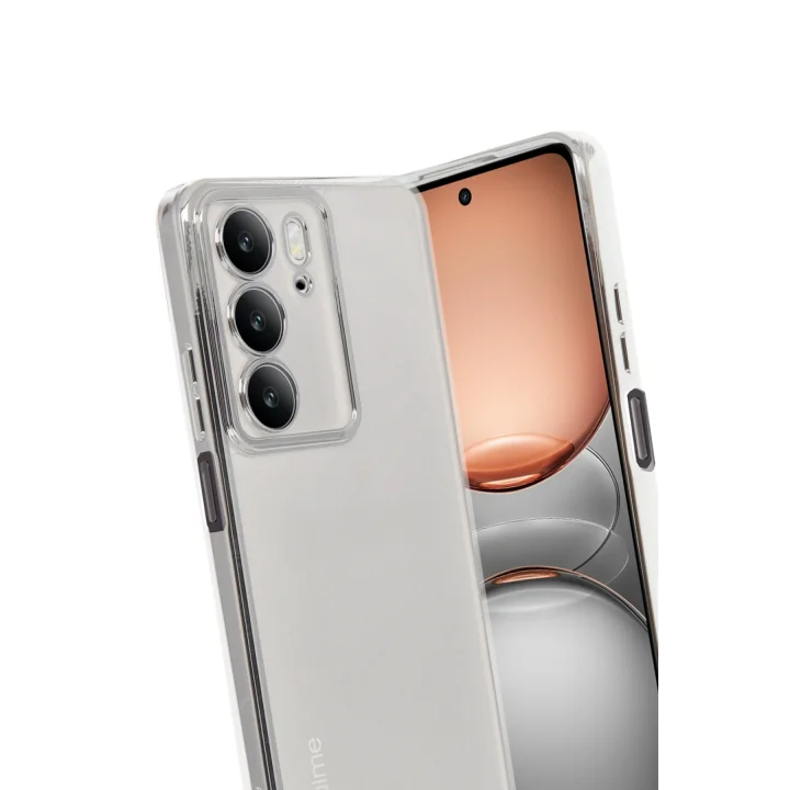 Mey İthalat®  Realme C75 4G Kılıf  Lensli Silikon - Gümüş