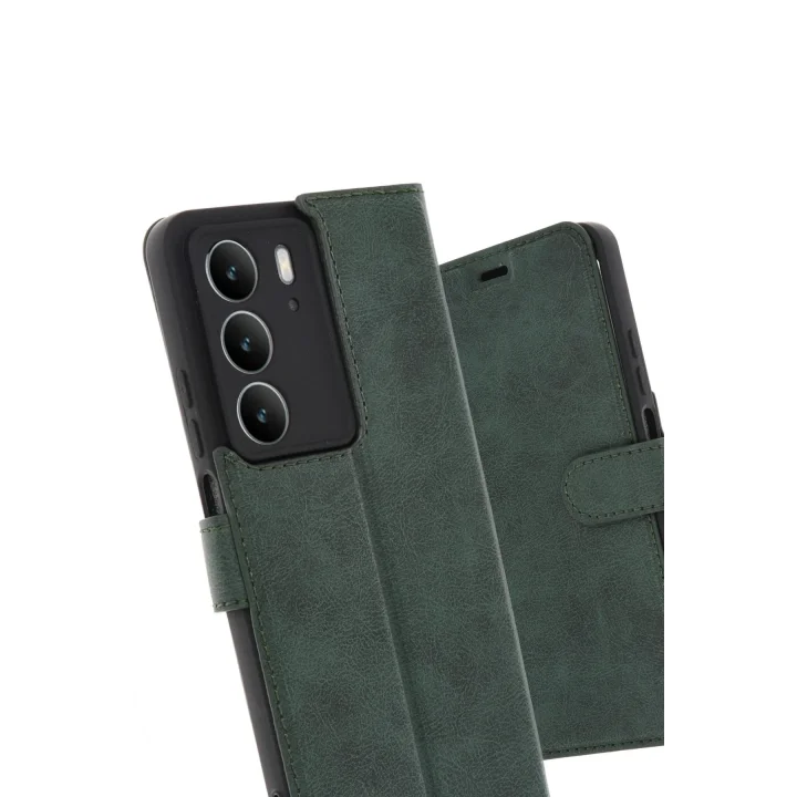 Mey İthalat®  Realme C75 4G Trend S Plus Kapaklı Kılıf - Koyu Yeşil