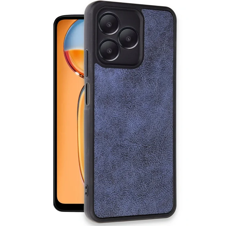Mey İthalat®  Realme Note 50 4G Kılıf Aras Deri Kapak - Lacivert
