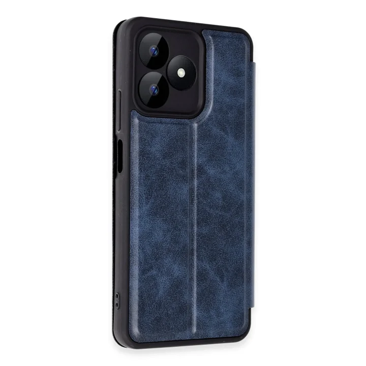 Mey İthalat®  Realme Note 50 4G Kılıf Flip Cover - Lacivert