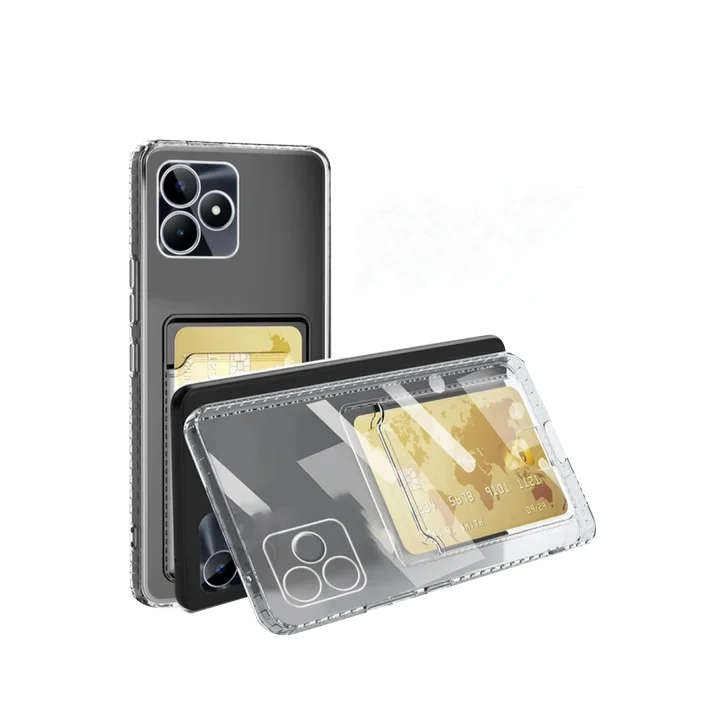 Mey İthalat®  Realme Note 50 4G Kılıf Kart Şeffaf Silikon - Şeffaf