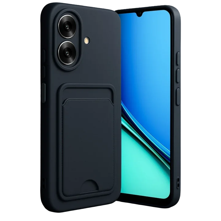Mey İthalat®  Realme Note 60 Kelvin Kartvizitli Silikon - Siyah