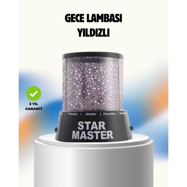 Mey İthalat® Renk Değiştirmeli LED Yıldız Projektör Parti ve Gece Lambası