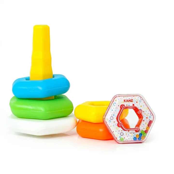 Mey İthalat® Kiki Renkli Altıgen Halkalar Çıngıraklı AE-1510