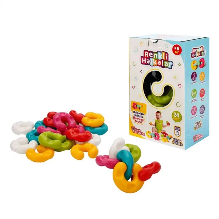 Mey İthalat® Renkli Halkalar 24 Parça