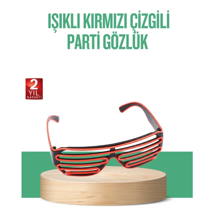 Mey İthalat® Renkli Işıklı Gözlük Eğlenceli Gece Aksesuarı