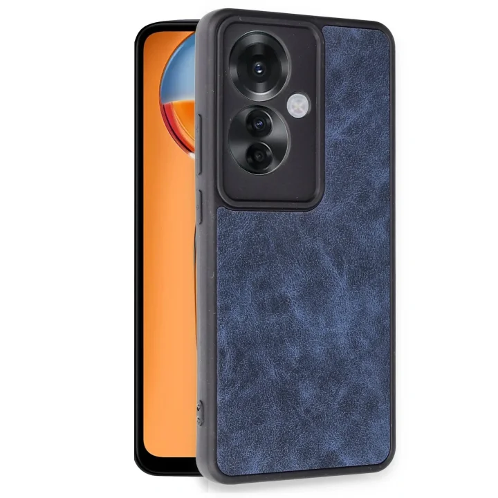 Mey İthalat®   Reno 11F Kılıf Aras Deri Kapak - Lacivert