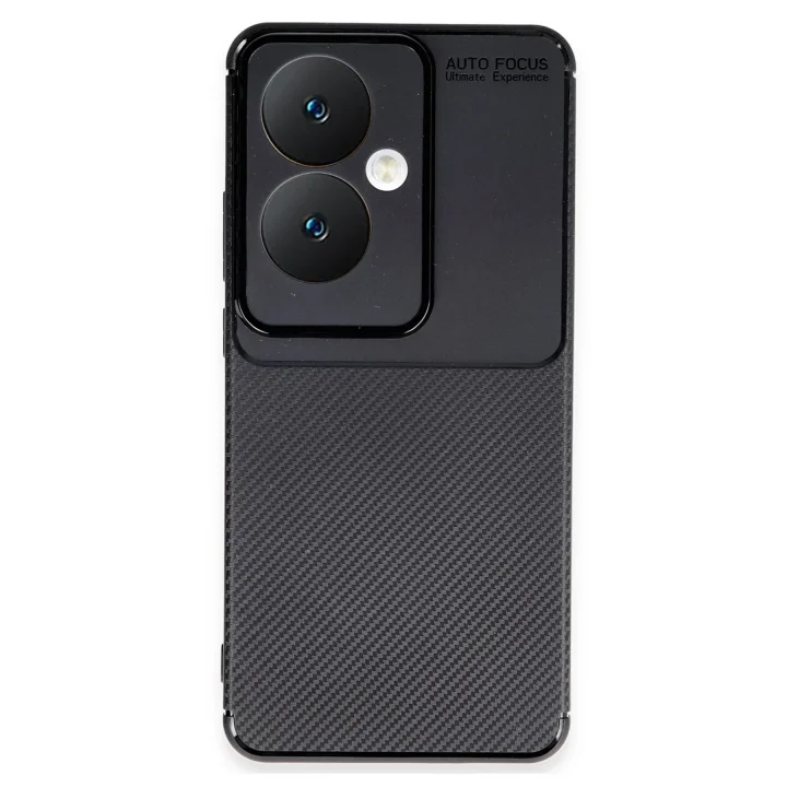 Mey İthalat®   Reno 11F Kılıf Auto Focus Karbon Kapak - Siyah