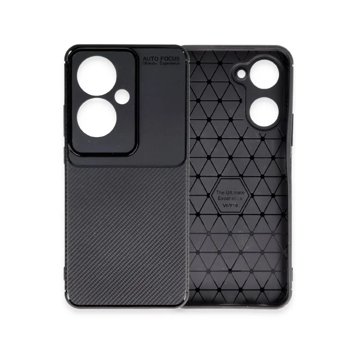 Mey İthalat®   Reno 11F Kılıf Auto Focus Karbon Kapak - Siyah