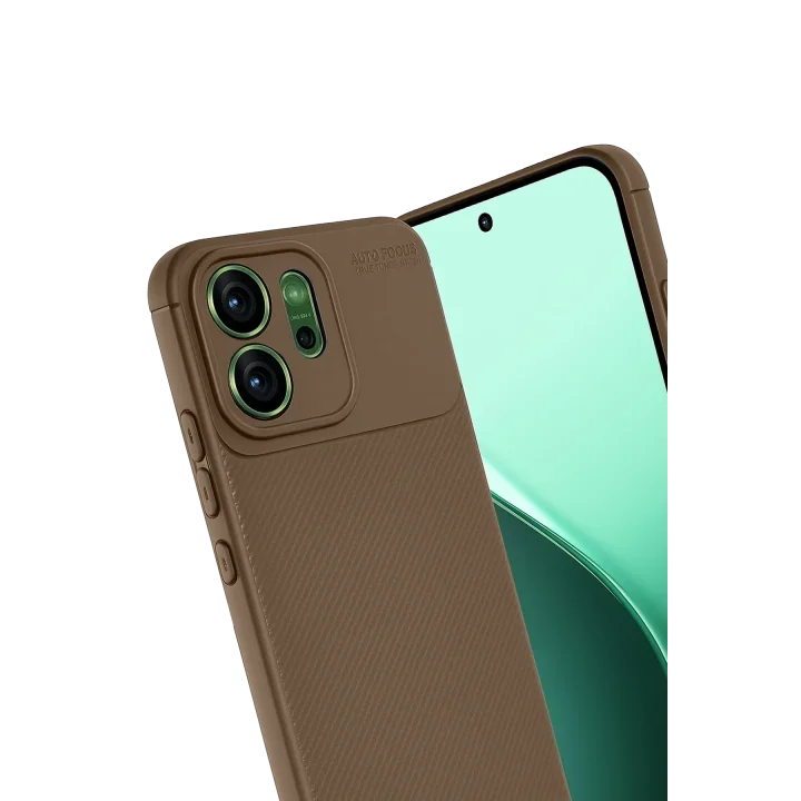 Mey İthalat®   Reno 14 Auto Focus Karbon Kapak - Kahverengi