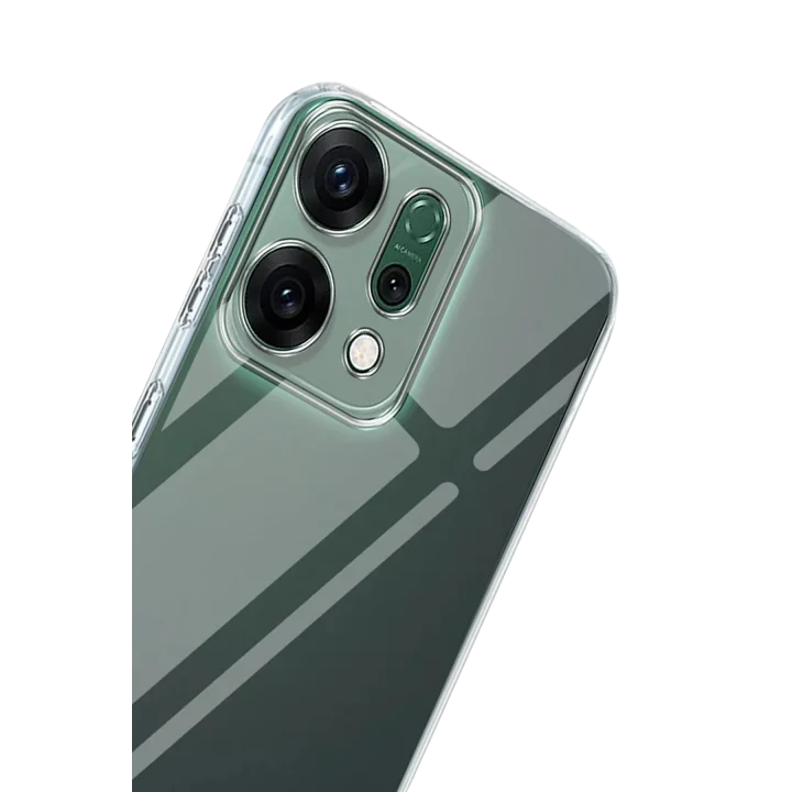 Mey İthalat®   Reno 14 Kılıf Lüx Şeffaf Silikon - Şeffaf