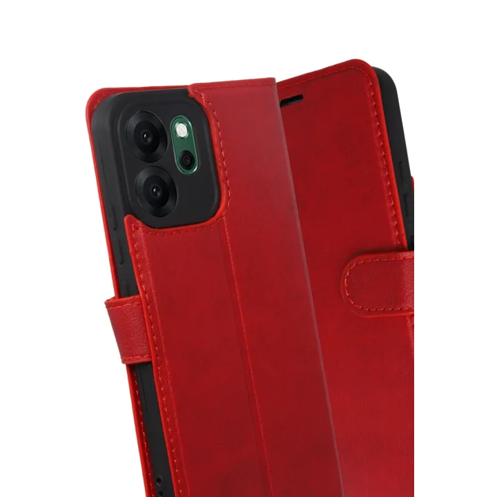 Mey İthalat®   Reno 14F Trend S Plus Kapaklı Kılıf - Kırmızı