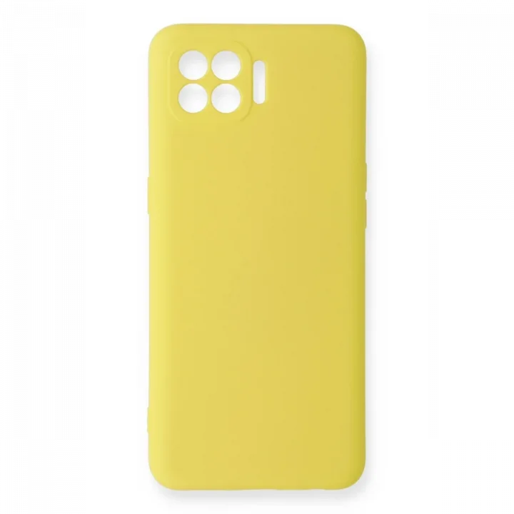 Mey İthalat®   Reno 4 Lite Kılıf Nano içi Kadife Silikon - Sarı