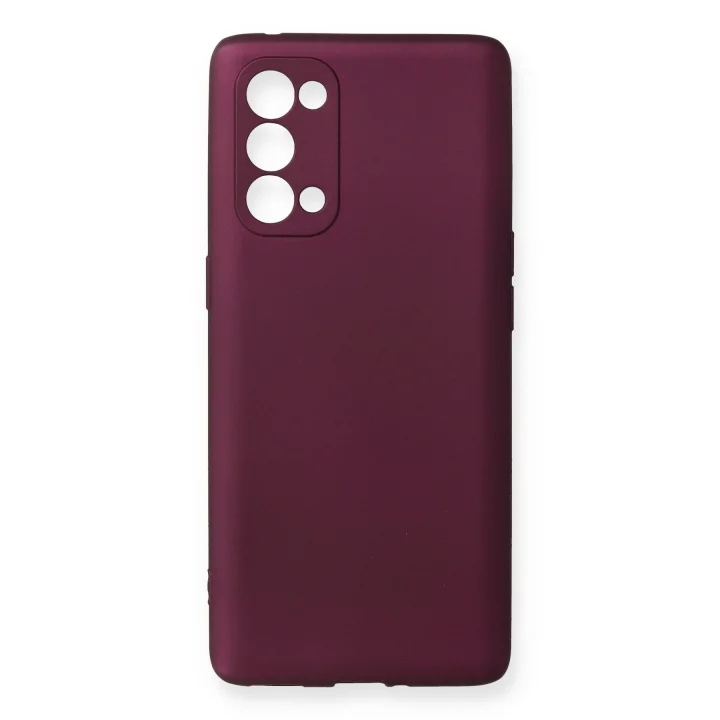 Mey İthalat®   Reno 5 Pro Kılıf First Silikon - Mürdüm