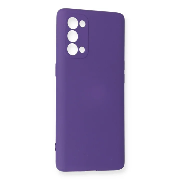 Mey İthalat®   Reno 5 Pro Kılıf Nano içi Kadife Silikon - Mor