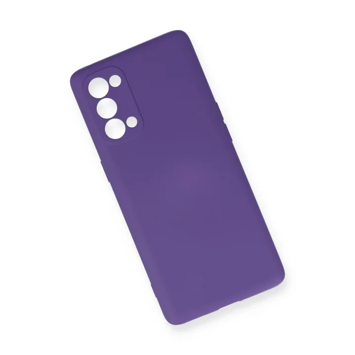 Mey İthalat®   Reno 5 Pro Kılıf Nano içi Kadife Silikon - Mor