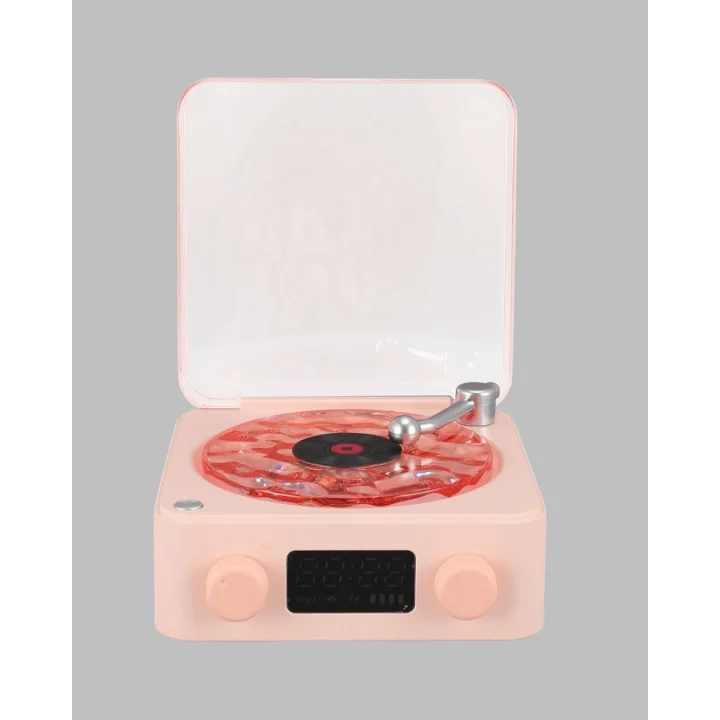 Mey İthalat® Retro Bluetooth Hoparlör PEMBE