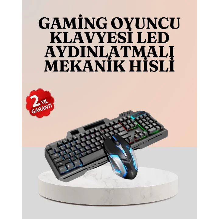 Mey İthalat® RGB Aydınlatmalı  Klavye Mouse – Mekanik Hissiyat, Maksimum Kontrol