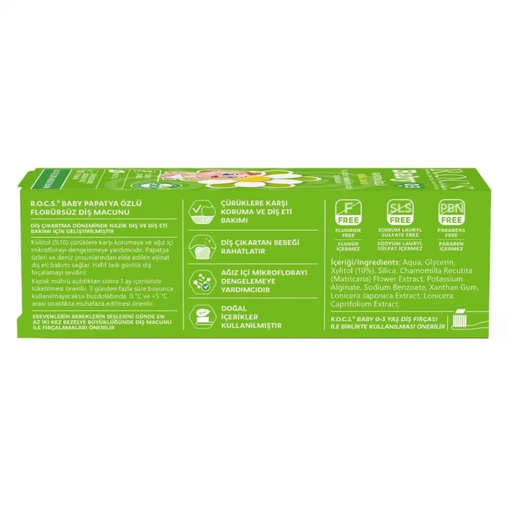 Mey İthalat®  .Baby Diş Macunu 0-3 Yaş 35 ml Papatya