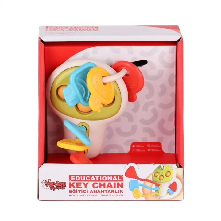 Mey İthalat® RT1507 Eğitici Poppitli Cırcırlı Bebek Anahtarlığı -Vardem Oyuncak