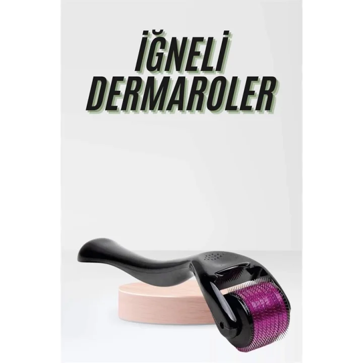 Mey İthalat® Saç Çıkarma Tarağı Dermaroller 540 Iğneli Roller 1 Mm Iğne Cilt Yüz Yenileme Bakım Seti