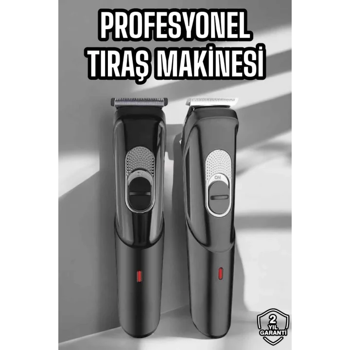 Mey İthalat® Saç Sakal Vücut Şarjlı Kablosuz Tıraş Makinesi Profesyonel Paslanmaz Çelik