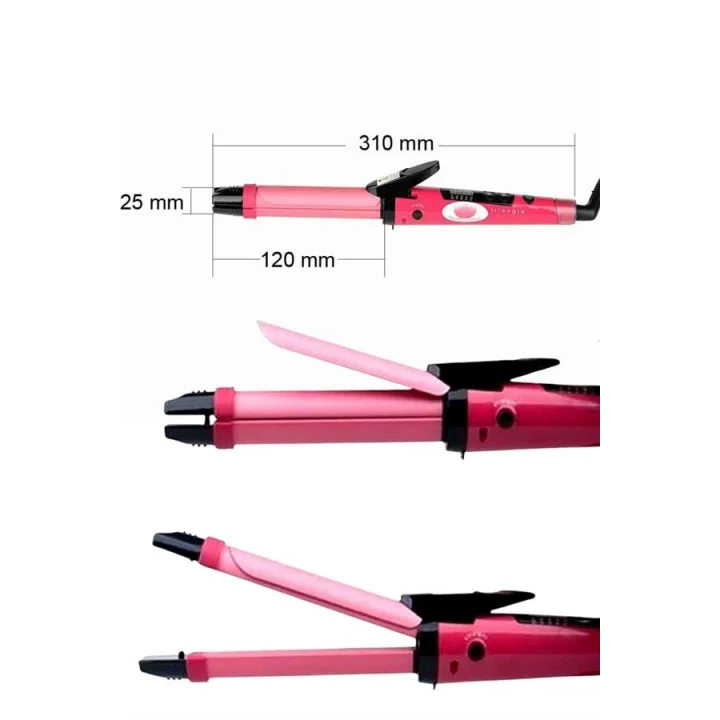 Mey İthalat® Saç Şekillendirici Düzleştirici ve Maşa Özellikli Şekillendirici Seramik Kaplama